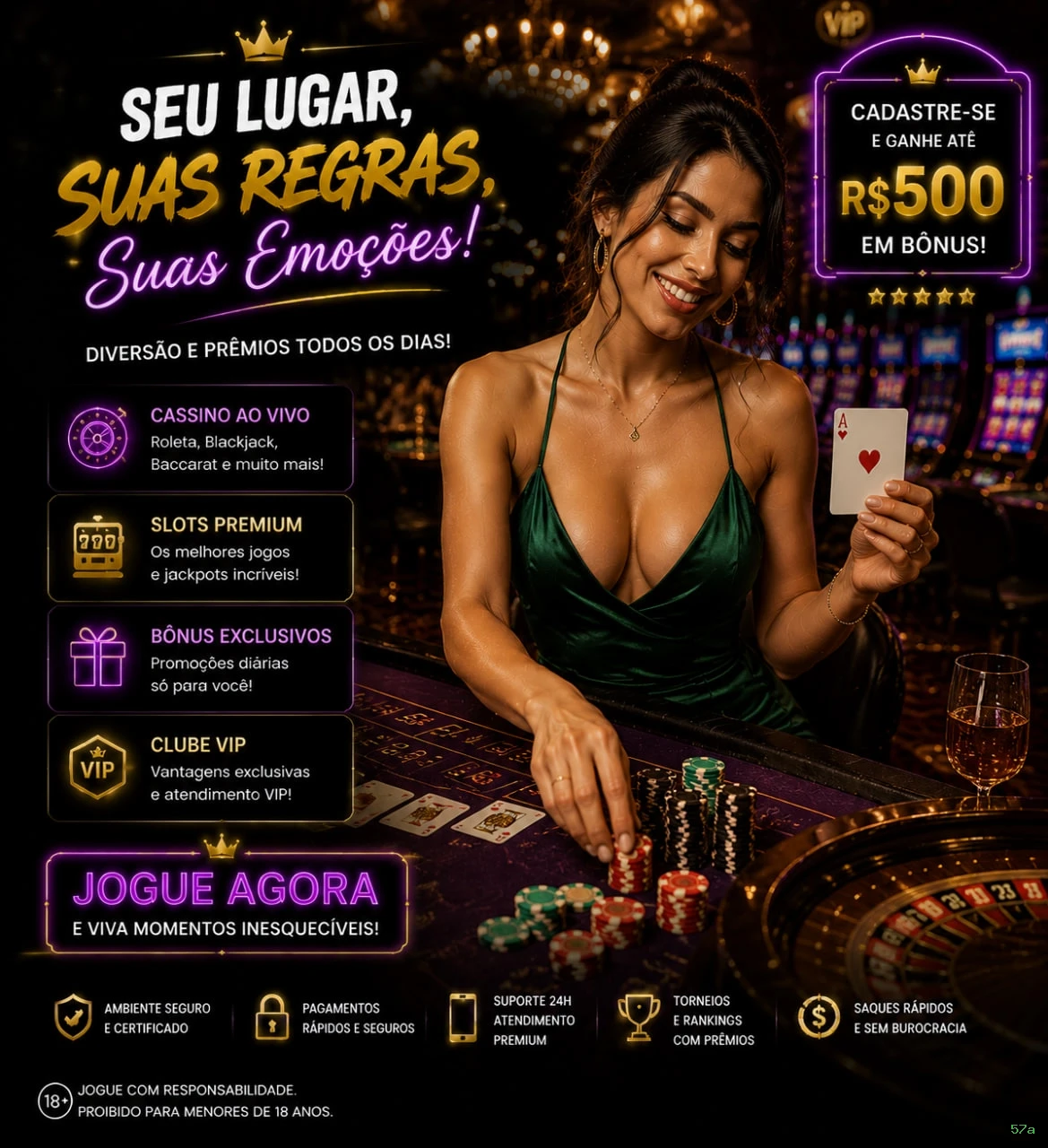 Controles de paJogonto e BRL em 57a